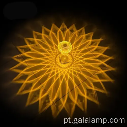 Projeto de lâmpada de mesa de cristal com elegância elegante controlada pelo toque